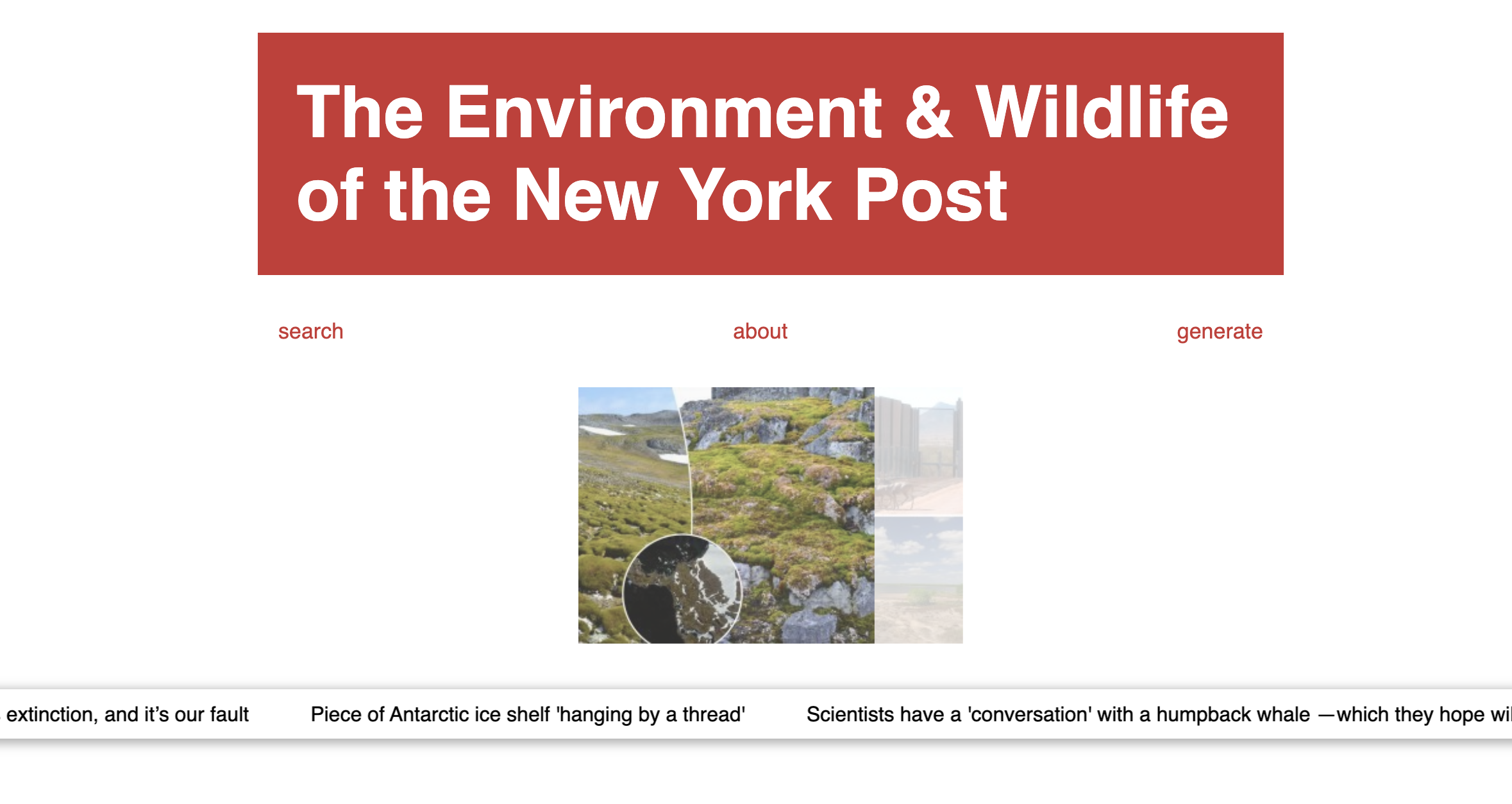 NYPost Environment and Wildlife project screenshot